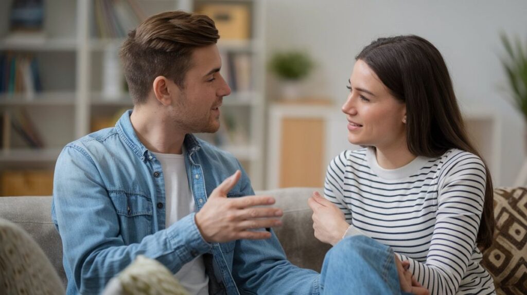 Paar führt eine offene Kommunikation